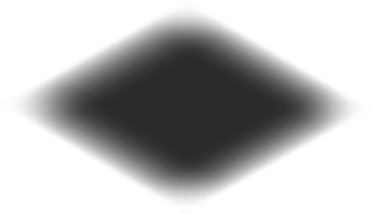 Black blurred shadow of isometric square.